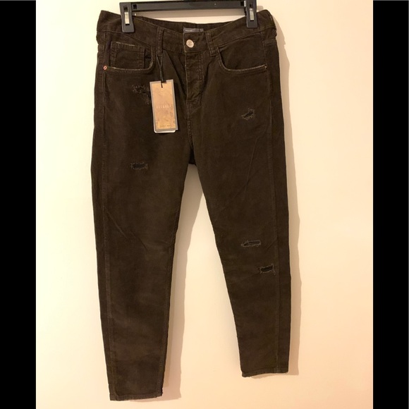 Zara Brown Corduroy Pants W31 - Picture 1 of 6